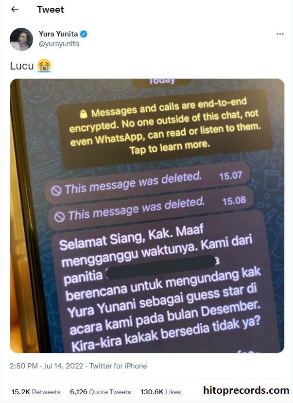 Penyanyi Yura Yunita merubah nama menjadi Yura Yunani.